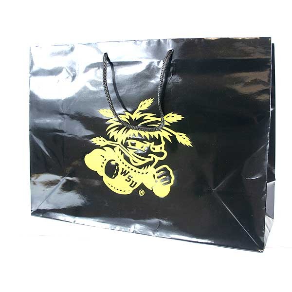 Wichita State Shockers Gift Bags - Black 16"x6"12" Large - 36 For $21.60 - Wichita State