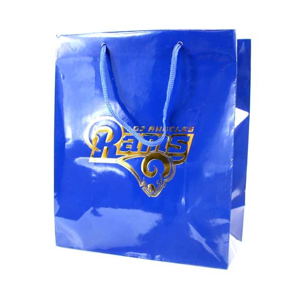 Los Angeles Rams Gift Bags - Blue 10"x5"12" Medium - 36 For $21.60 - Wholesale Los Angeles Rams Products - Rams Merchandise 2