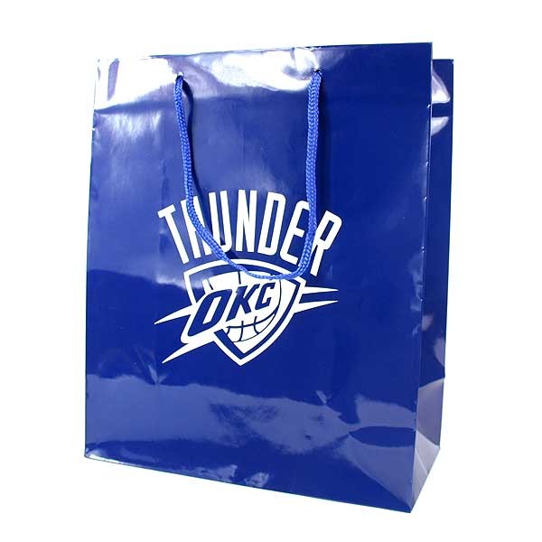 Oklahoma City Thunder Gift Bags - Blue 10"x5"12" Medium - 36 For $21.60 - Oklahoma City Thunder
