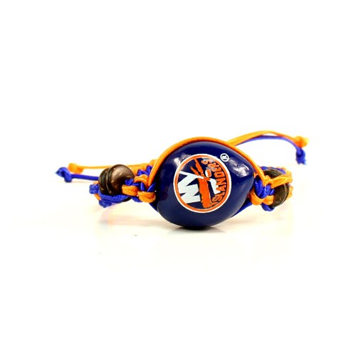 Blowout - New York Islanders Bracelets - Single Nut Macramé Bracelets - 12 For $24.00 - New York Islanders