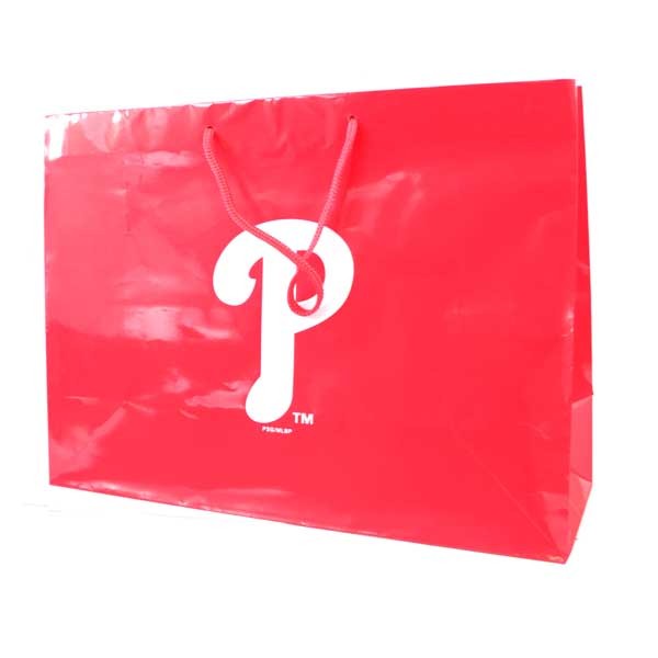 Philadelphia Phillies Gift Bags - Red 16"x6"12" Large - 36 For $21.60 - Wholesale Philadelphia Phillies Products - Phillies Merchandise