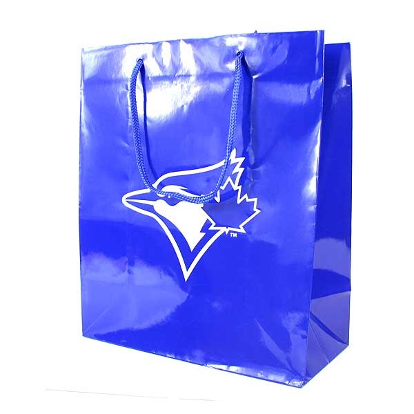 Toronto Blue Jays Gift Bags - 10"x5"12" Blue Medium - 36 For $21.60 - Wholesale Toronto Blue Jays Products - Blue Jays Merchandise