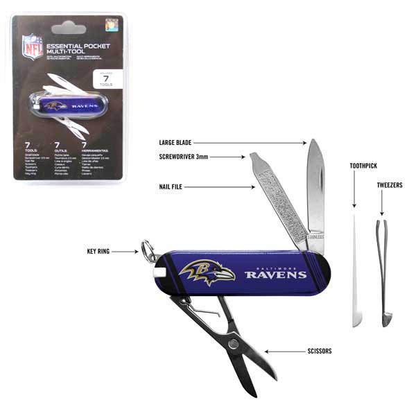 Baltimore Ravens Tools - Keychain Multi-Tool - 2 For $10.00 - Wholesale Baltimore Ravens Products - Baltimore Football
