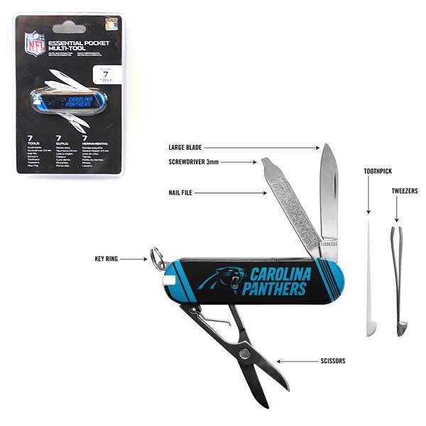 Carolina Panthers Tools - Keychain Multi-Tool - 2 For $10.00 - Wholesale Carolina Panthers Products - Carolina Football 2