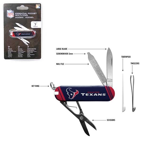Houston Texans Tools - Keychain Multi-Tool - 12 For $54.00 - Wholesale Houston Texans Products - Texans Merchandise 2