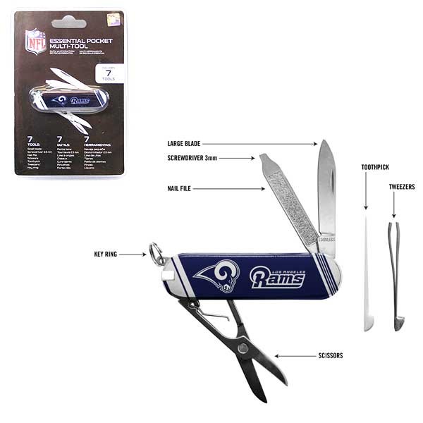 Los Angeles Rams Tools - Keychain Multi-Tool - 12 For $54.00 - Wholesale Los Angeles Rams Products - Rams Merchandise