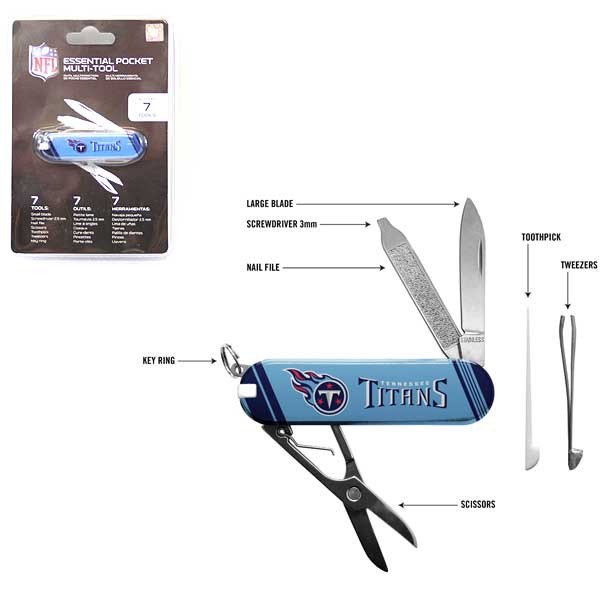 Tennessee Titans Tools - Keychain Multi-Tool - 2 For $10.00 - Wholesale Tennessee Titans Product - Titans Merchandise