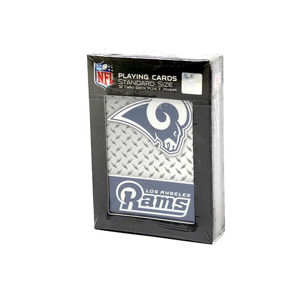 Los Angeles Rams Playing Cards - DPlate Style Deck Of Cards - 12 Decks For $24.00 - Wholesale Los Angeles Rams Products - Rams Merchandise
