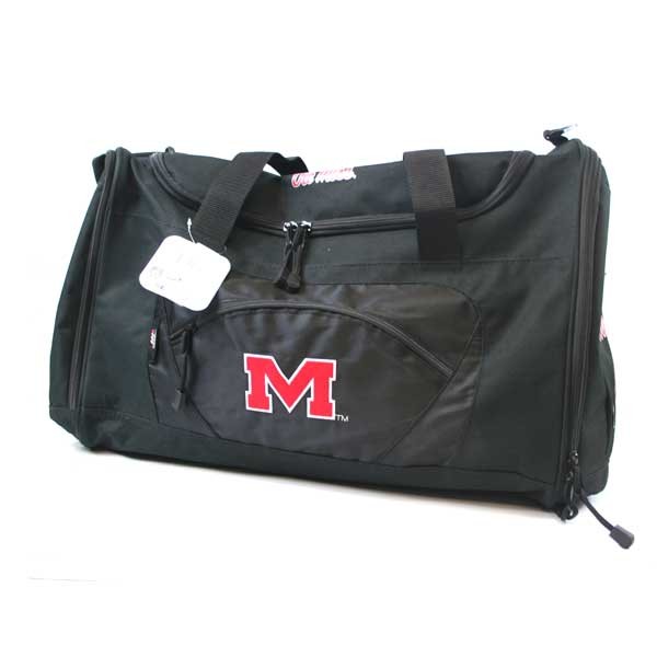 Ole Miss Duffel Bags - Roadblock - Solid Black - 2 For $30.00 - Mississippi Rebels (Ole Miss)