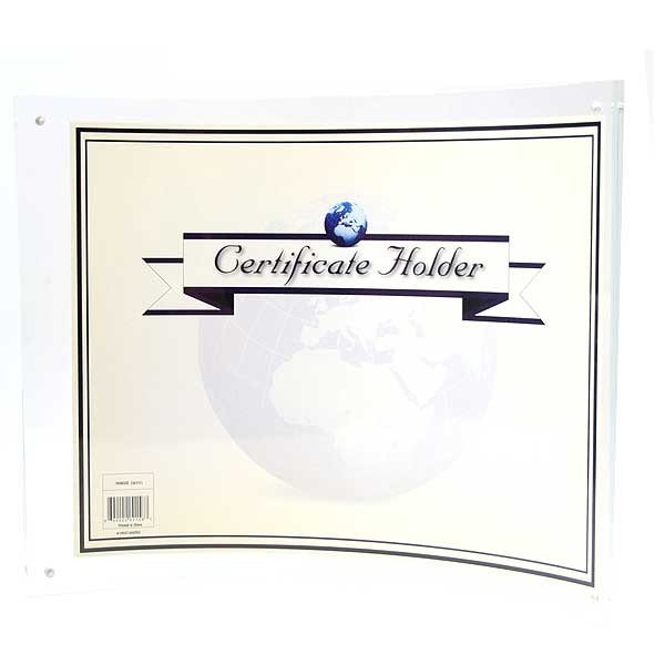 Certificate Holder - Heavy Acrylic Professional Certificate Holder - 4 For $10.00