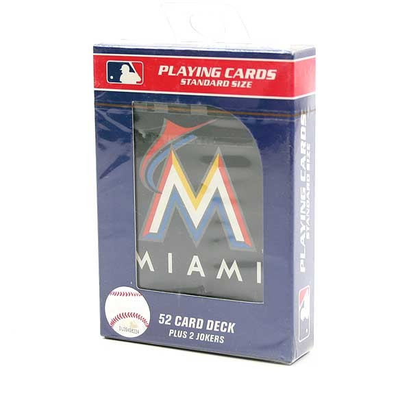 Miami Marlins Playing Cards - Full Deck Playing Cards - 6 Decks For $15.00 - Wholesale Miami Marlins Products - Marlins Merchandise