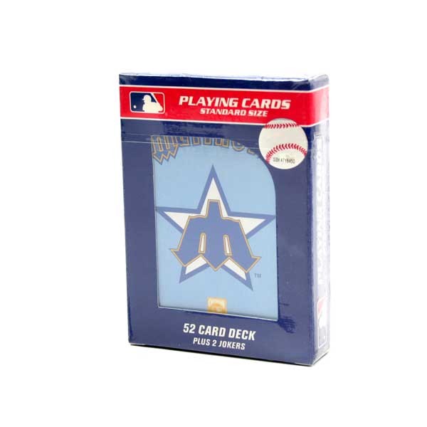 Seattle Mariners - Full Deck Playing Cards - M Logo - 6 Decks For $15.00 - Wholesale Seattle Mariners Products - Mariners Merchandise
