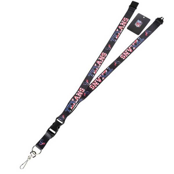 Houston Texans Lanyards - The USA Series - 6 For $18.00 - Wholesale Houston Texans Products - Texans Merchandise