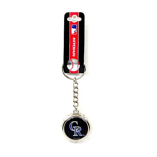 Colorado Rockies Keychains - Bottle Cap Style - 12 For $24.00 - Wholesale Colorado Rockies Products - Rockies Merchandise