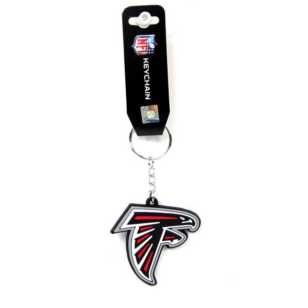 Atlanta Falcons Keychains - Rubberized Style - 12 For $18.00 - Wholesale Atlanta Falcons Products - Wholesale Football Gear