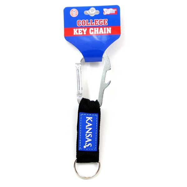 Kansas Jayhawks Keychains - Hiker Clip Style - 12 For $18.00 - Kansas Jayhawks