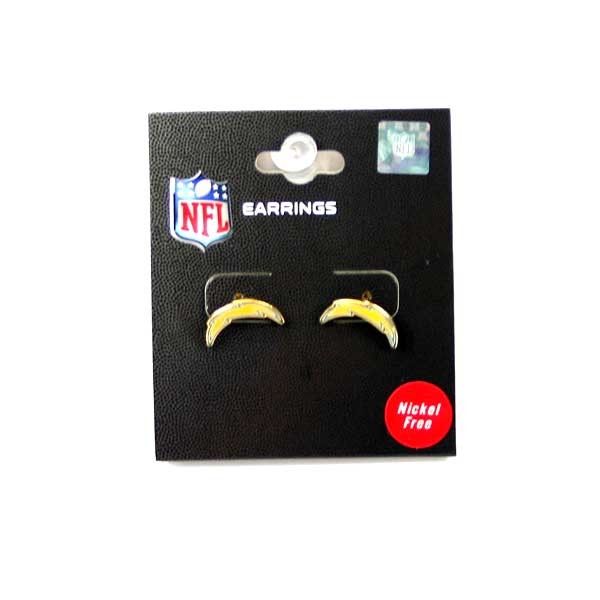 Los Angeles Chargers Earrings - Studded Bolt Style - 6 Pair For $30.00 - Wholesale Los Angeles Chargers Products - Chargers Merchandise