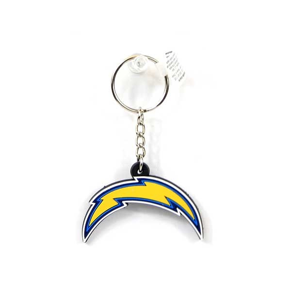 Los Angeles Chargers Keychains - Bolt Style Rubberized - 12 For $18.00 - Wholesale Los Angeles Chargers Products - Chargers Merchandise 2