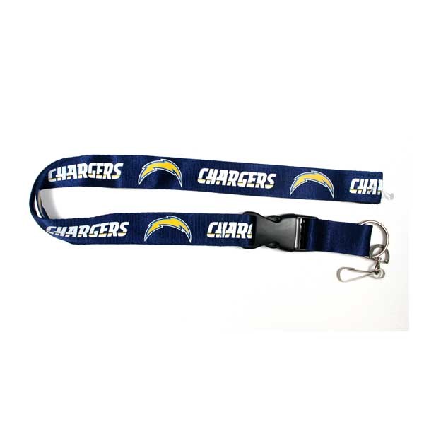 Los Angeles Chargers Wholesale - Team Color Velcro Closure Blue Lanyards - 6 For $18.00 - Wholesale Los Angeles Chargers Products - Chargers Merchandise
