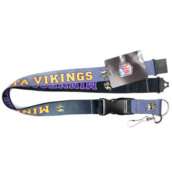 Minnesota Vikings Lanyards - Reverse Pop Style - 6 For $18.00 - Wholesale Minnesota Vikings Products - Vikings Merchandise 2