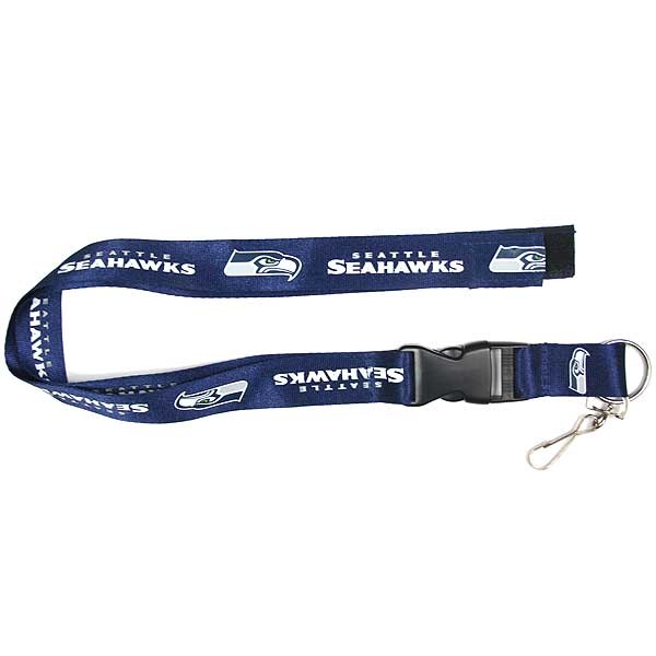 Seattle Seahawks Wholesale - Blue Team Color Lanyards - Velcro Closure - 6 For $18.00 - Wholesale Seattle Seahawks Product - Seahawks Merchandise