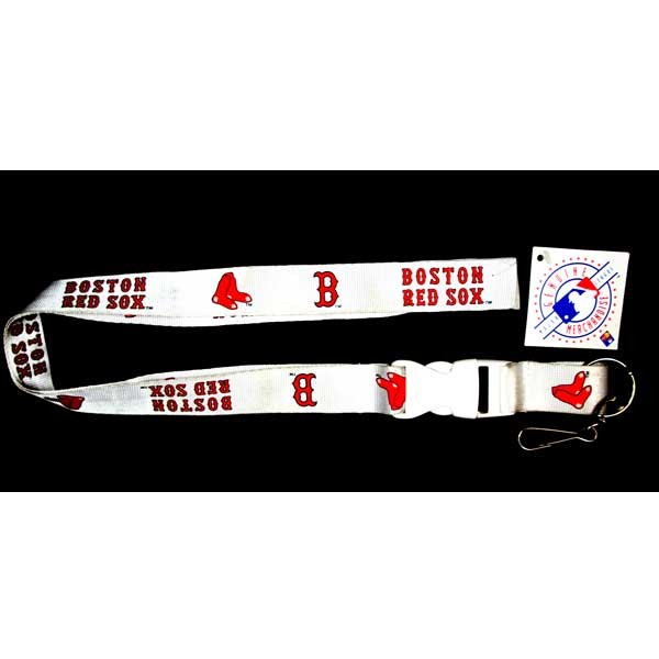 Wholesale Red Sox - White Velcro Closure Lanyards - 6 For $18.00 - Wholesale Boston Red Sox Products - Red Sox Merchandise 2