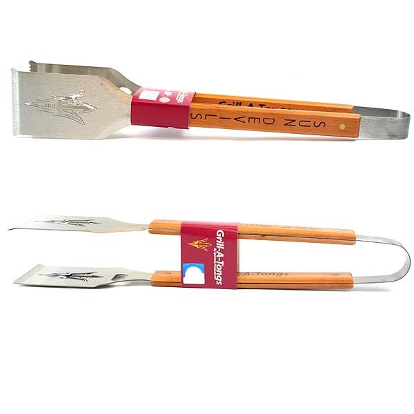 Arizona State Sun Devils Grill A Tongs - Stainless Heavyweight Wood Handled - 2 For $13.00 - Arizona State