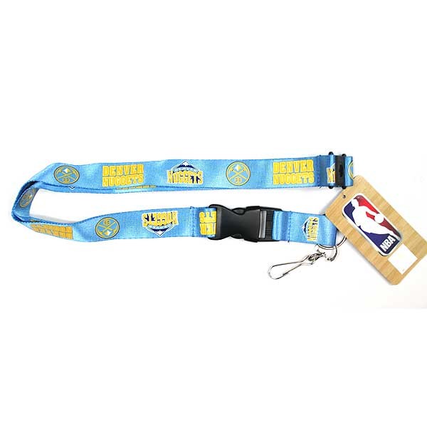 Denver Nuggets Lanyards - Light Blue Team Color Velcro Closure - 6 For $15.00 - Denver Nuggets