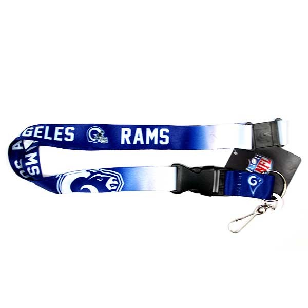 Los Angeles Rams Lanyards - Crossover Style - 6 For $18.00 - Wholesale Los Angeles Rams Products - Rams Merchandise 2