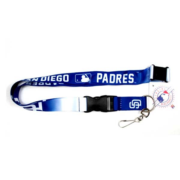 San Diego Padres Lanyards - Blue Crossover Style - 6 For $18.00 - Wholesale San Diego Padres Products - Padres Merchandise