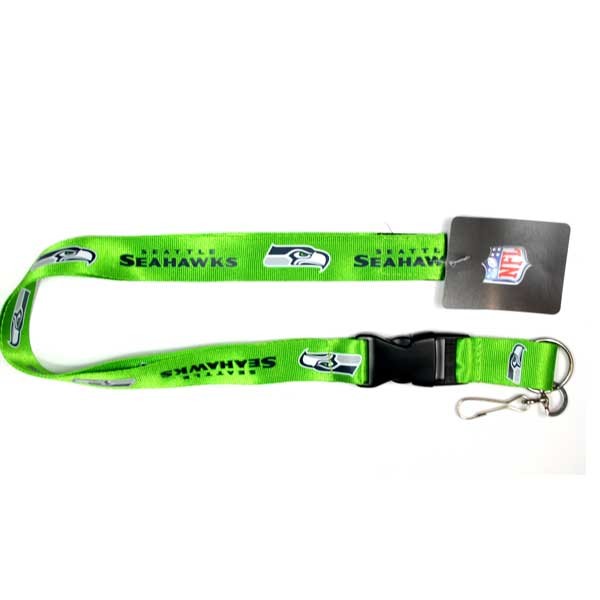 Seattle Seahawks Lanyards - Lime Green Team Color Velcro Closure - 6 For $18.00 - Wholesale Seattle Seahawks Product - Seahawks Merchandise 2