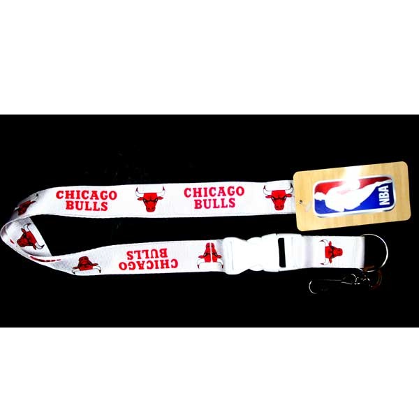 Chicago Bulls Lanyards - White - Velcro Closure - 6 For $15.00 - Chicago Bulls