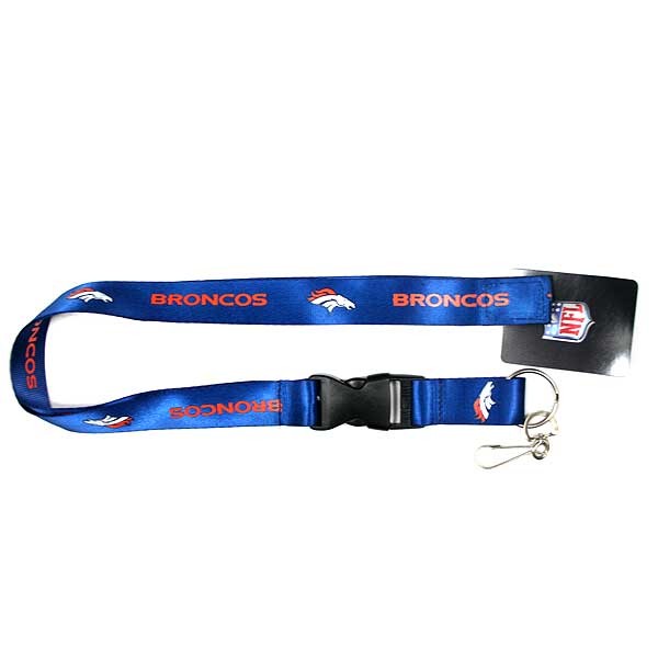Denver Broncos Lanyards - Blue Team Color Velcro Closure - 6 For $18.00 - Wholesale Denver Broncos Products - Denver Merchandise 2