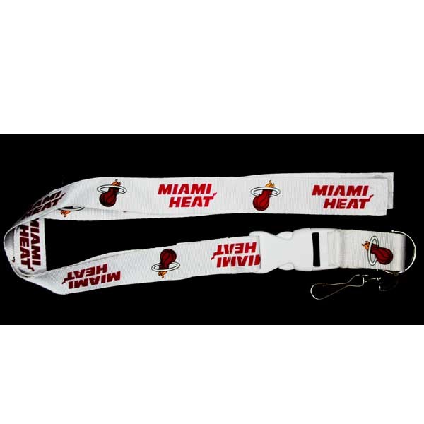 Miami Heat Lanyards - White - Velcro Closure - 6 For $15.00 - Miami Heat