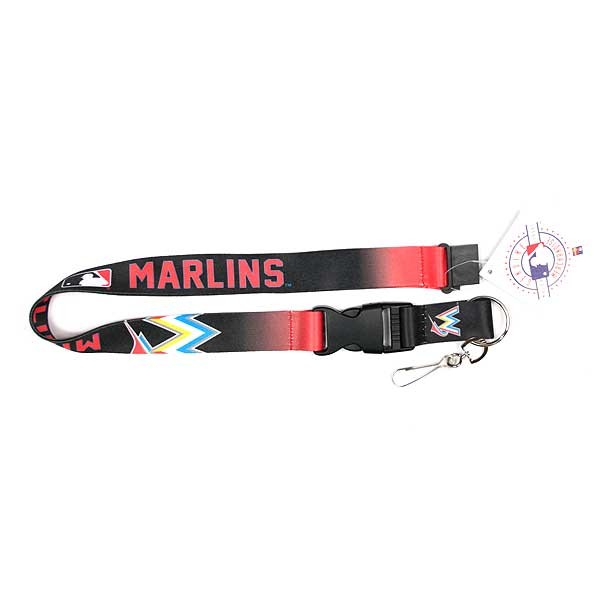 Miami Marlins Lanyards - Crossover Style - 6 For $18.00 - Wholesale Miami Marlins Products - Marlins Merchandise 2