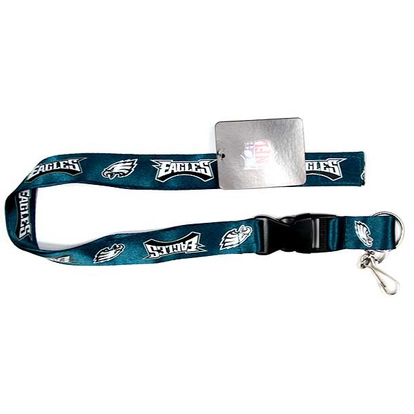 Philadelphia Eagles Lanyards - Green Team Color - Velcro Closure - 6 For $18.00 - Wholesale Philadelphia Eagles Product - Eagles Merchandise 2