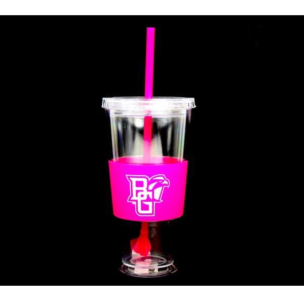Bowling Green State Falcons Tumblers - 22OZ Pink Straw Tumblers - 12 For $30.00 - Kentucky