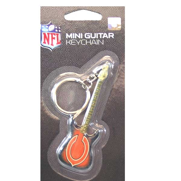 Chicago Bears Keychains - Guitar Style - 12 For $30.00 - Wholesale Chicago Bears Products - Bears Merchandise