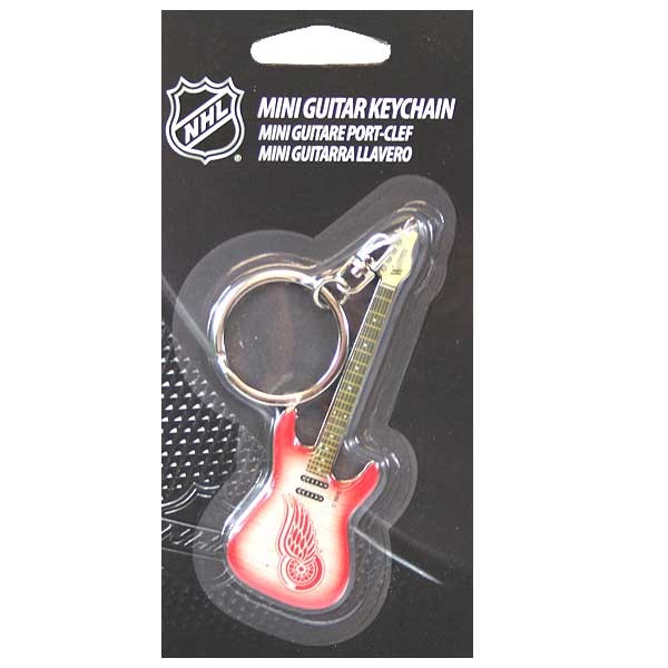 Detroit Red Wings Keychains - Guitar Style - 12 For $30.00 - Detroit Red Wings
