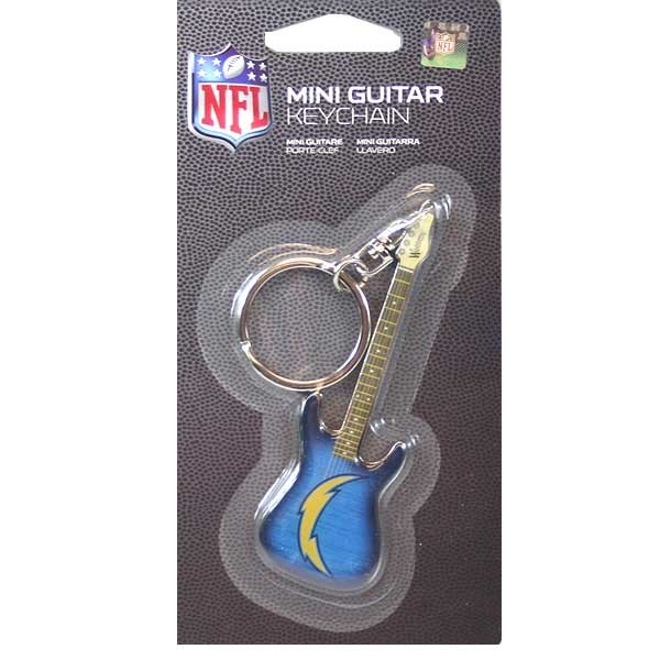 Los Angeles Chargers Keychains - Guitar Style - 12 For $30.00 - Wholesale Los Angeles Chargers Products - Chargers Merchandise