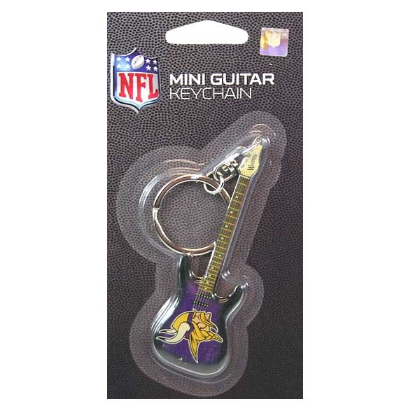 Minnesota Vikings Keychains - Guitar Style - 12 For $30.00 - Wholesale Minnesota Vikings Products - Vikings Merchandise