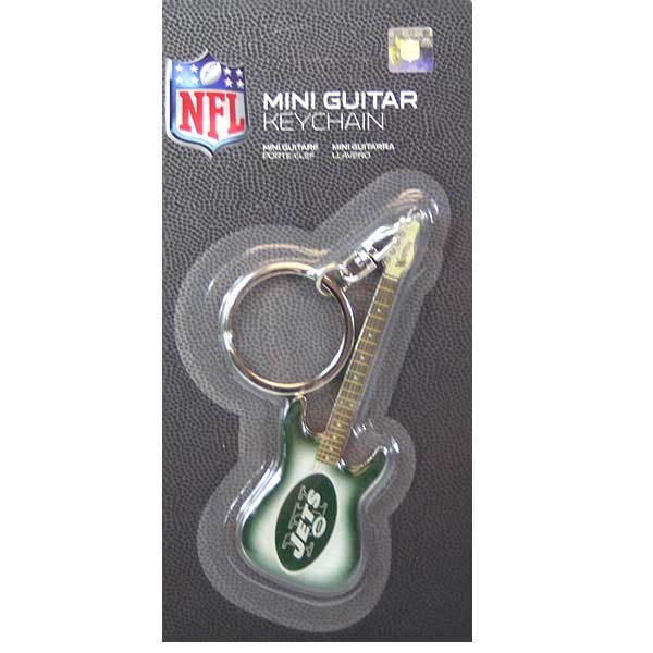 New York Jets Keychains - Guitar Style - 12 For $30.00 - Wholesale New York Jets Products - Jets Merchandise