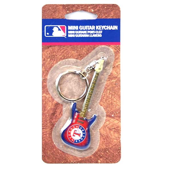 Texas Rangers Keychains - Guitar Style - 12 For $30.00 - Wholesale Texas Rangers Products - Rangers Merchandise