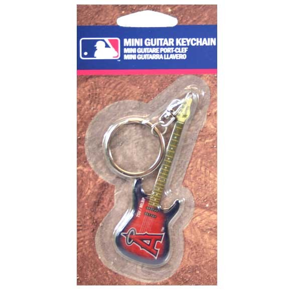 Wholesale Guitars - Los Angeles Angels Keychains - Guitar Style - 12 For $30.00 - Wholesale Los Angeles Angels Products - Angels Merchandise 2