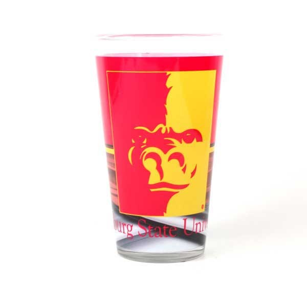 Pittsburgh State University - 16OZ Glass Pint Gorilla - 12 For $24.00 - Kansas Jayhawks