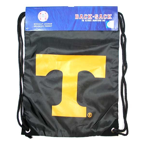 Tennessee Volunteers Bags - Pre-Priced $5.00 - Black Cinch Sacks - 12 For $30.00 - Tennessee VOLS