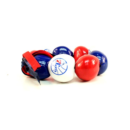 Blowout - Philadelphia 76ers Bracelets - KuKui Nut Bracelets - 12 For $24.00 - Philadelphia 76ers