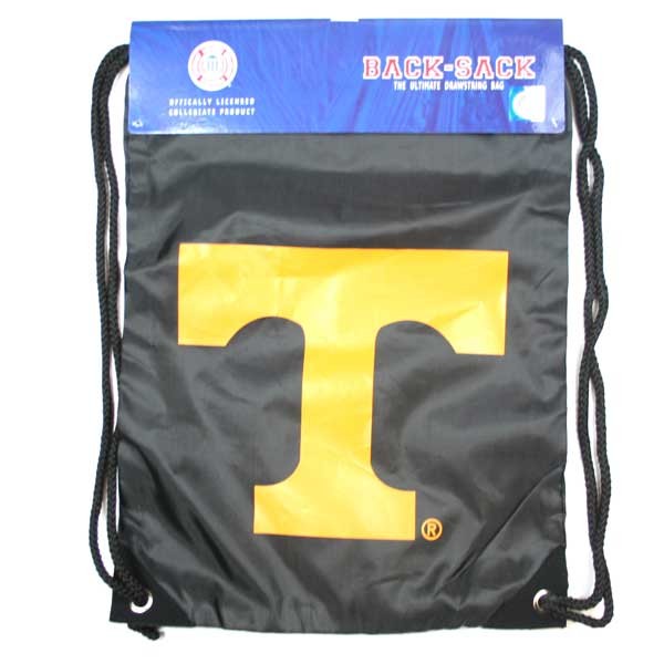 Tennessee Volunteers Bags - Black Classic Cinch Sacks - Pre-Priced $5.00 - 12 For $30.00 - Tennessee VOLS