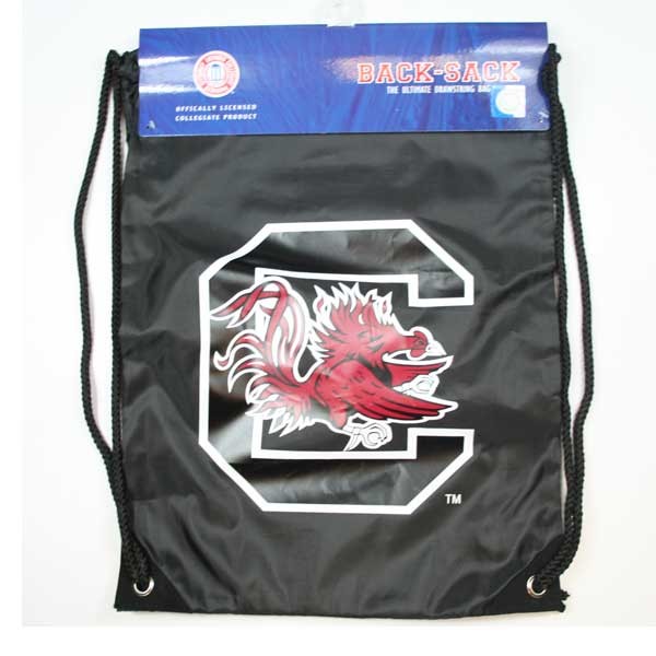 South Carolina Bags - Classic Black Cinch Sacks - Pre-Priced $5.00 - 12 For $30.00 - South Carolina Gamecocks