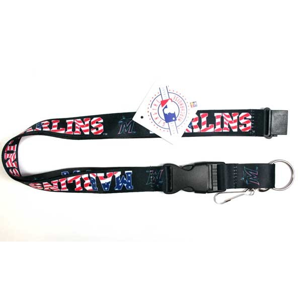 Miami Marlins Lanyards - USA Style - 6 For $18.00 - Wholesale Miami Marlins Products - Marlins Merchandise